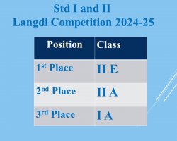 Std 1 and 2 Interclass Langdi competition